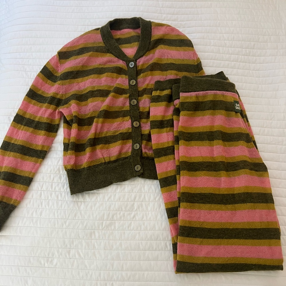 Daily Drills matching striped sweater set!